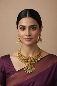 Sri Lakshmi Temple Bridal Necklace Set