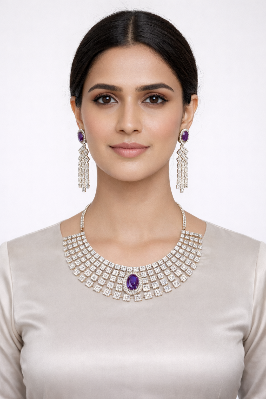 Amethyst Elegance Choker Set