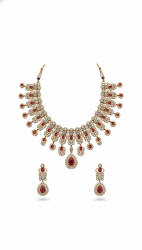 Ruby Kundan Bridal Necklace Set