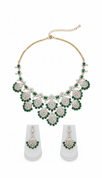 Emerald Royale Floral Necklace Set