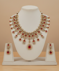 Ruby Kundan Bridal Necklace Set