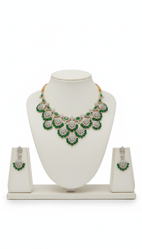 Emerald Royale Floral Necklace Set
