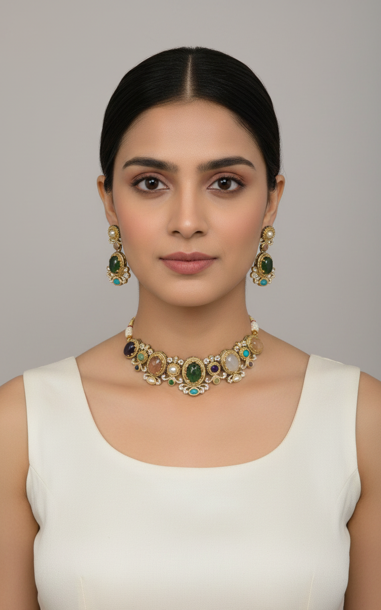 Navratna Choker Set